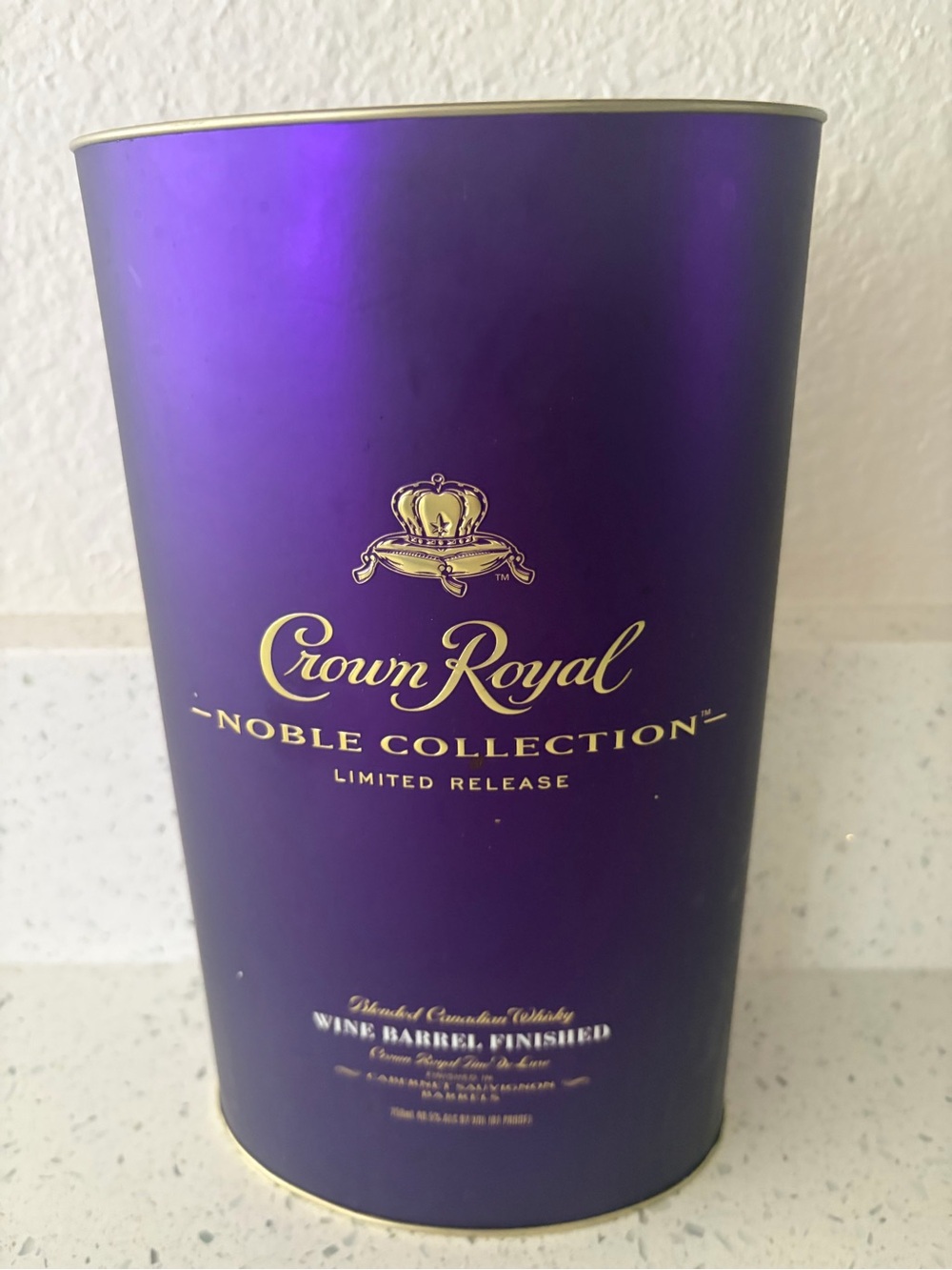 Crown Royal Noble Collection Wine Barrel Finished Limited Release Tin 9”